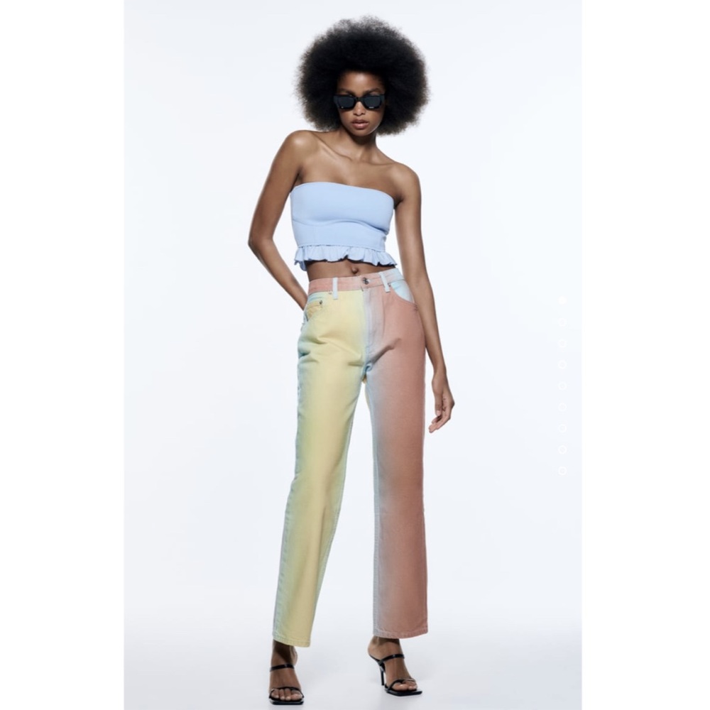 ✨SALE✨ZARA PRINTED STRAIGHT LEG JEANS ✨SALE✨